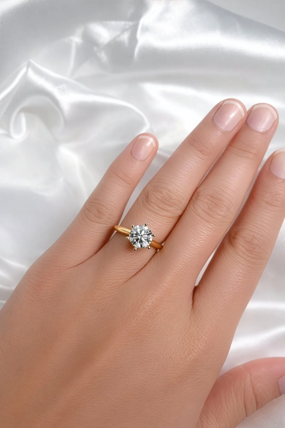 2.01ct 6 Claw Solitaire Engagement Ring set in 18ct Yellow and White Gold - Image 4