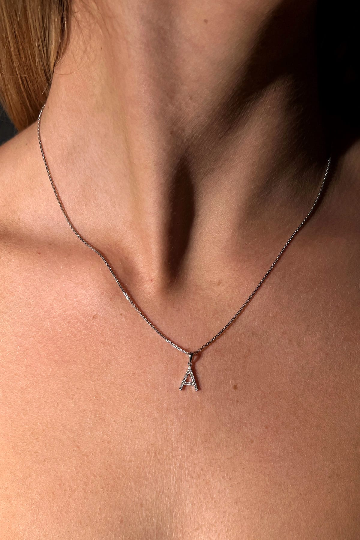 Diamond Set Initial Pendant - Image 3