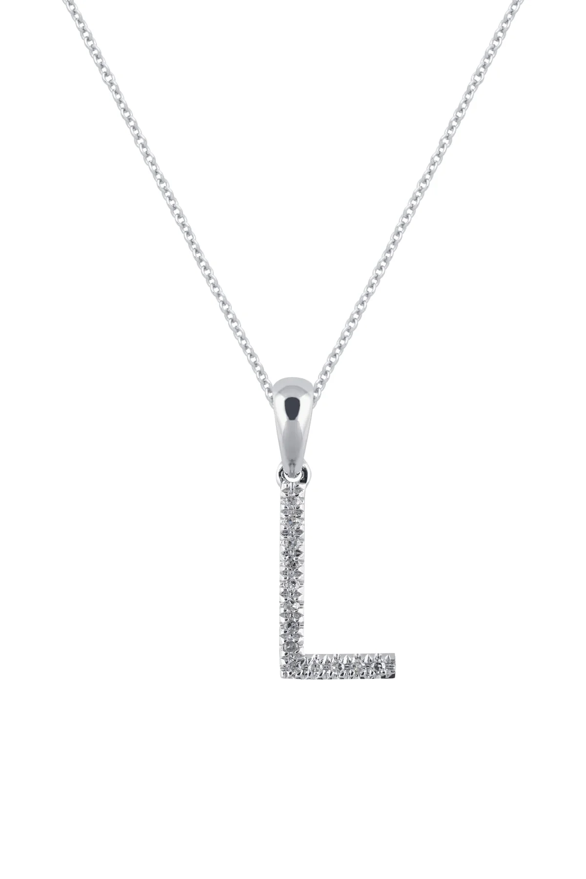 Diamond Set Initial Pendant - Image 8