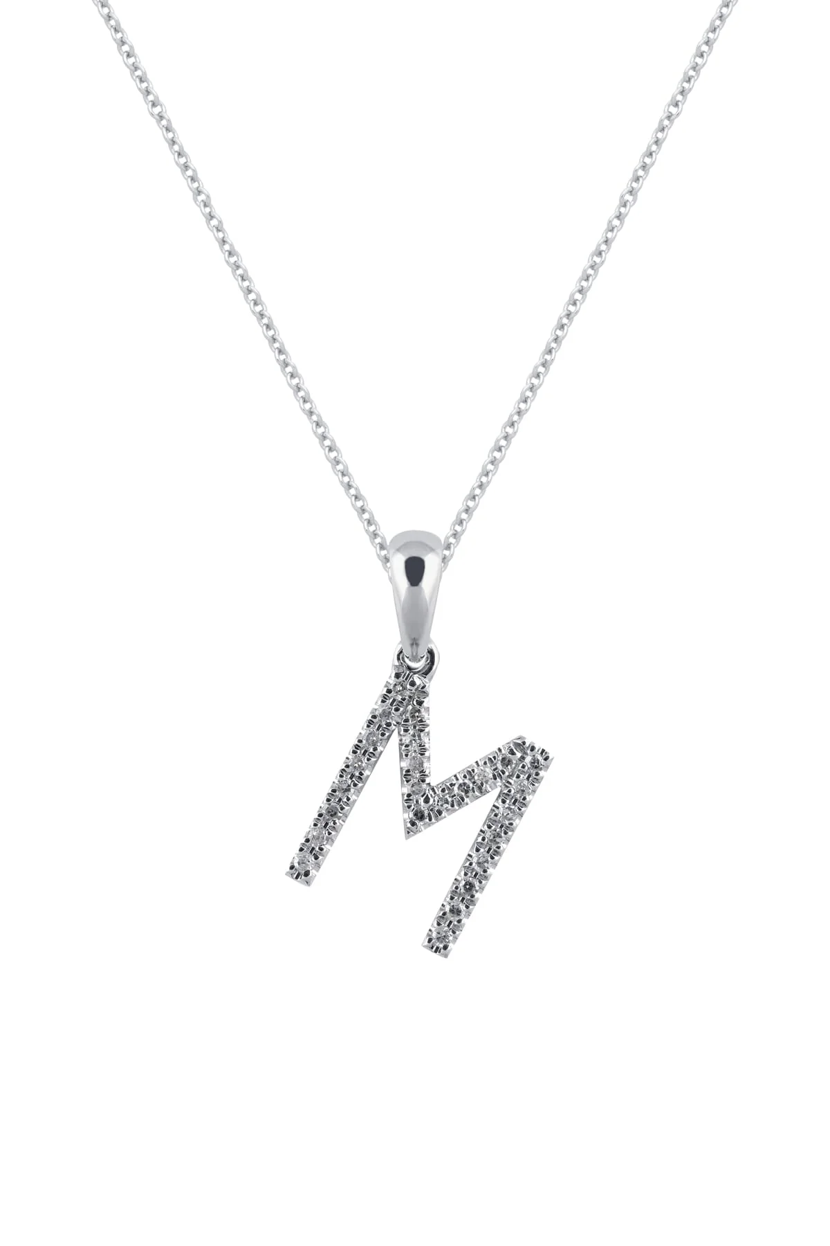 Diamond Set Initial Pendant - Image 9