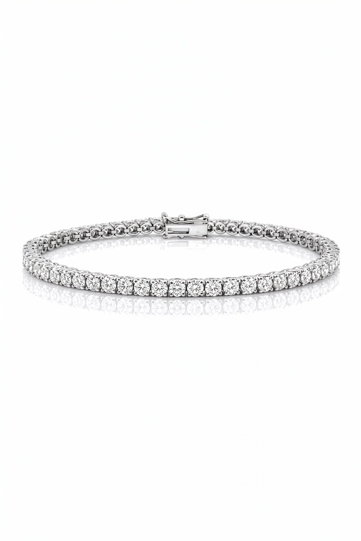 Carrie... 5.40 Carat Lab Grown Diamond Tennis Bracelet In Yellow Gold - Image 5