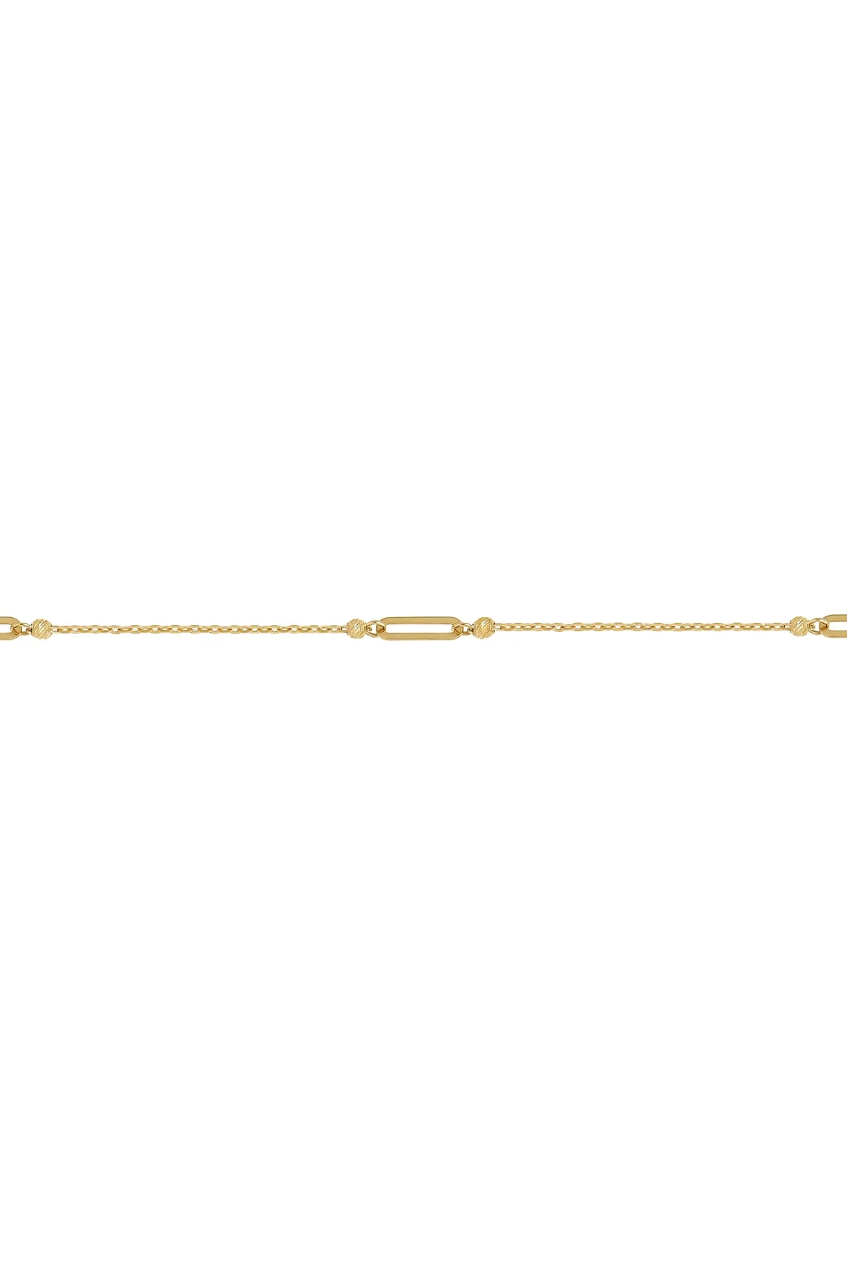 Fancy Cable with Paper Clip Necklet In 9 Carat Yellow Gold - Image 4