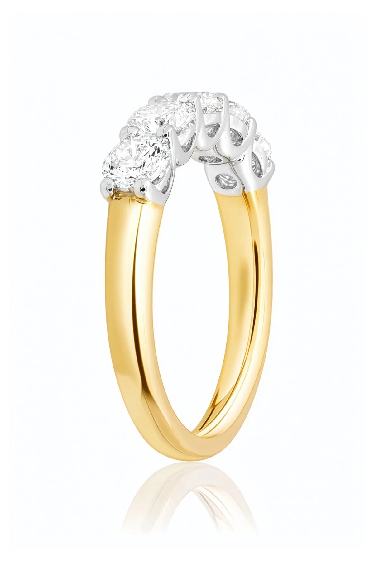 Felicity… 18ct Two-Tone 1.50 Carat Lab-Grown Diamond Set Ring - Image 4