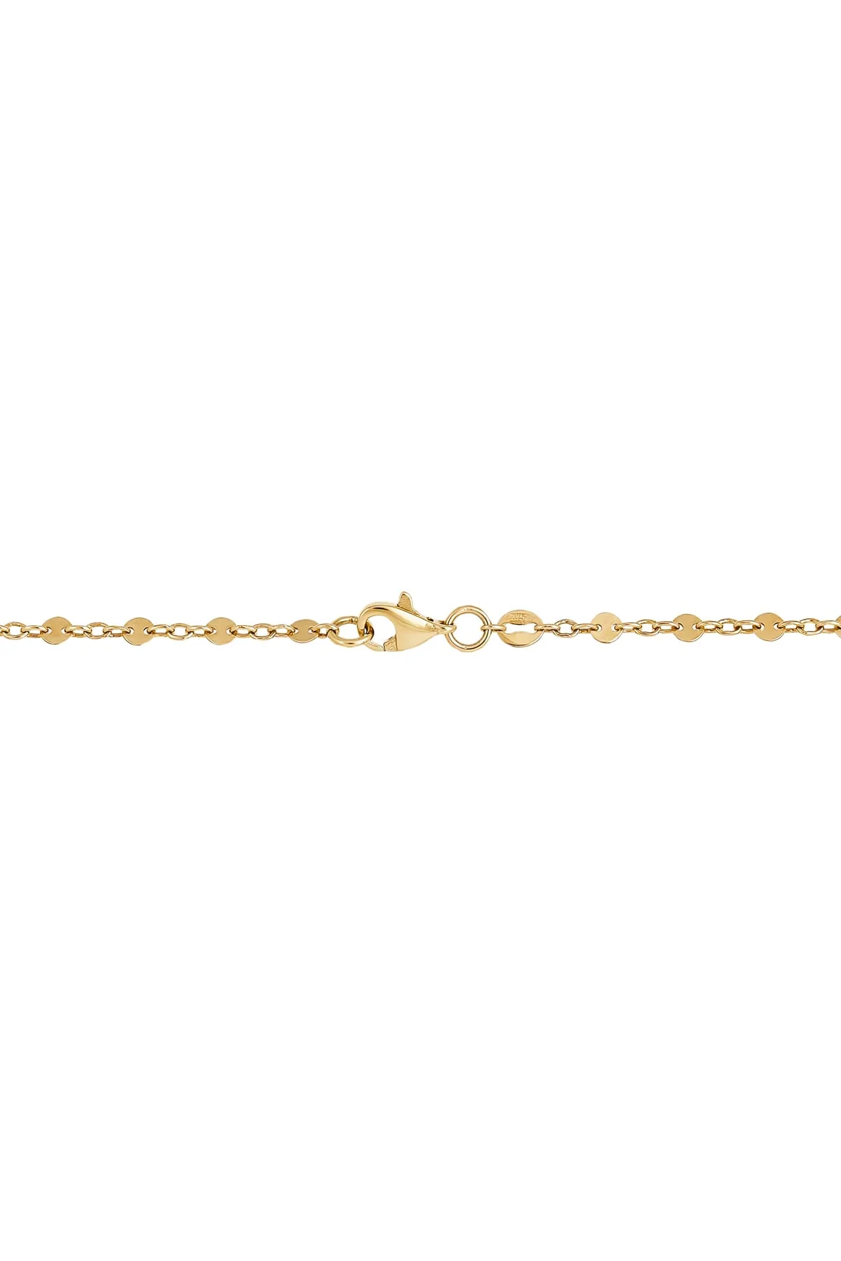 Flat Disc Necklet In 9 Carat Yellow Gold - Image 3