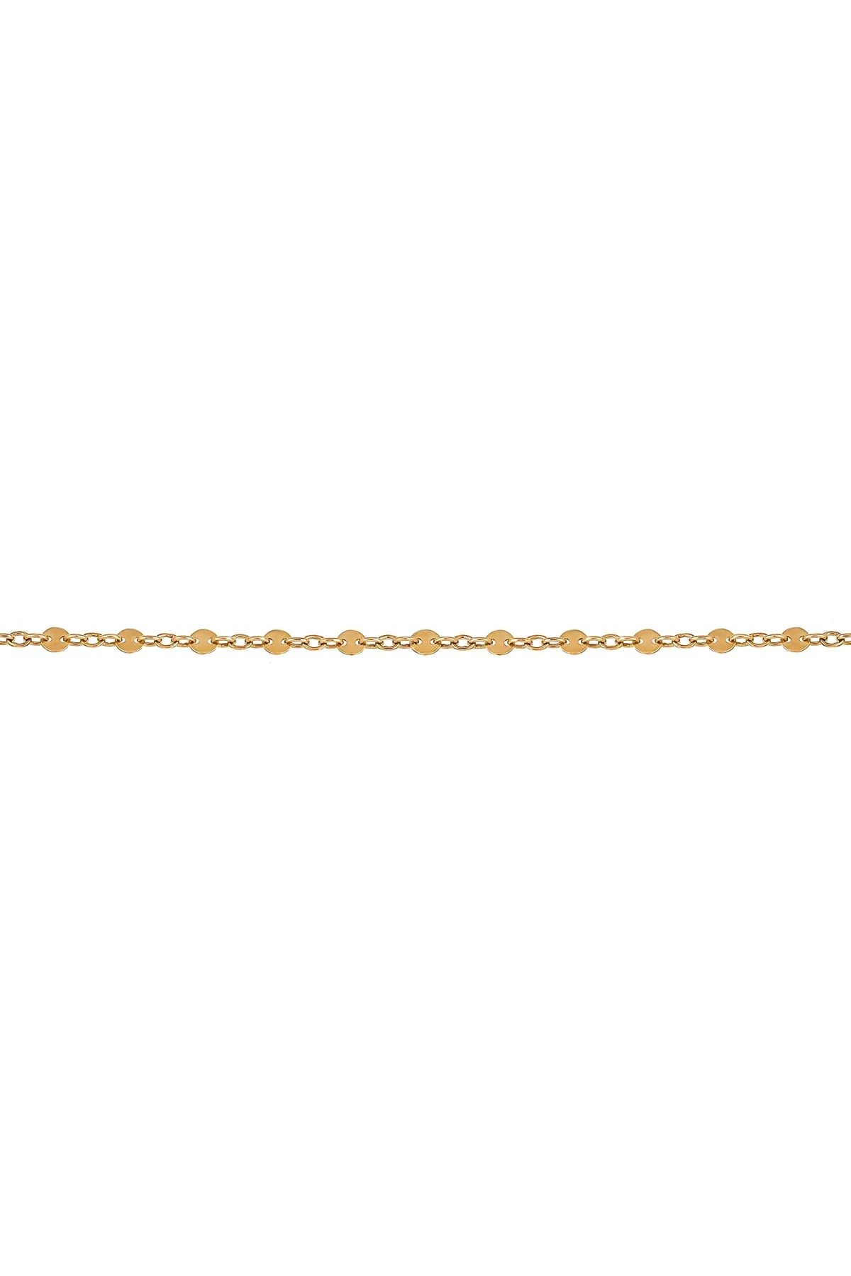 Flat Disc Necklet In 9 Carat Yellow Gold - Image 4