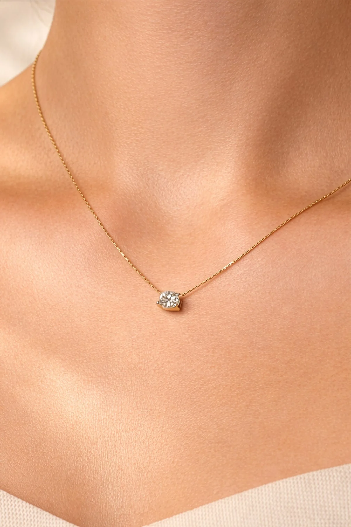 Lucy… 0.25ct Oval Lab Diamond Pendant With 9ct Gold Chain - Image 3