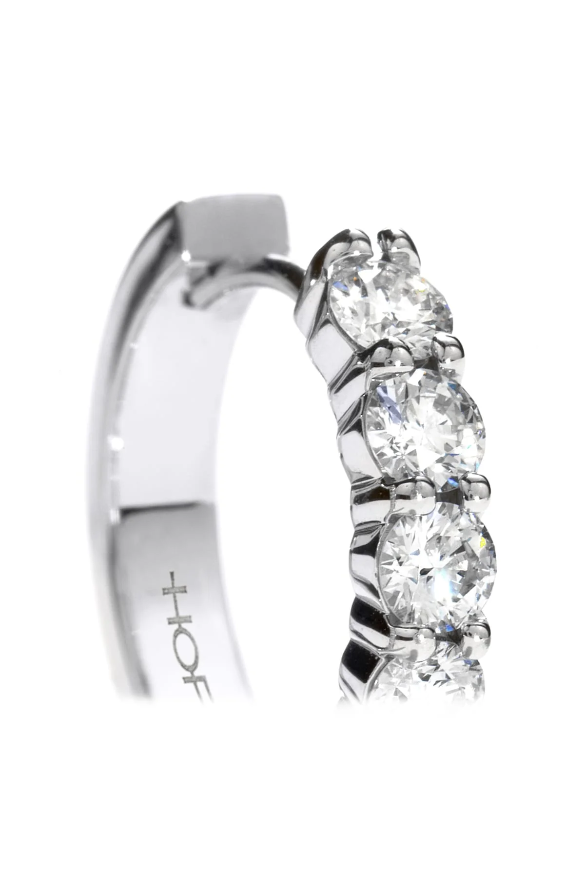 Small Mini Diamond Hoop Earrings From Hearts On Fire - Image 3